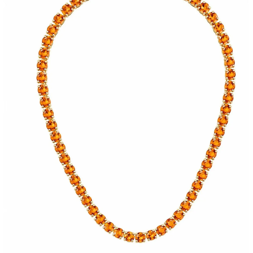 NECKLACE RIVIERA ORANGE APEROL 6MM CUBIC ZIRCONIA