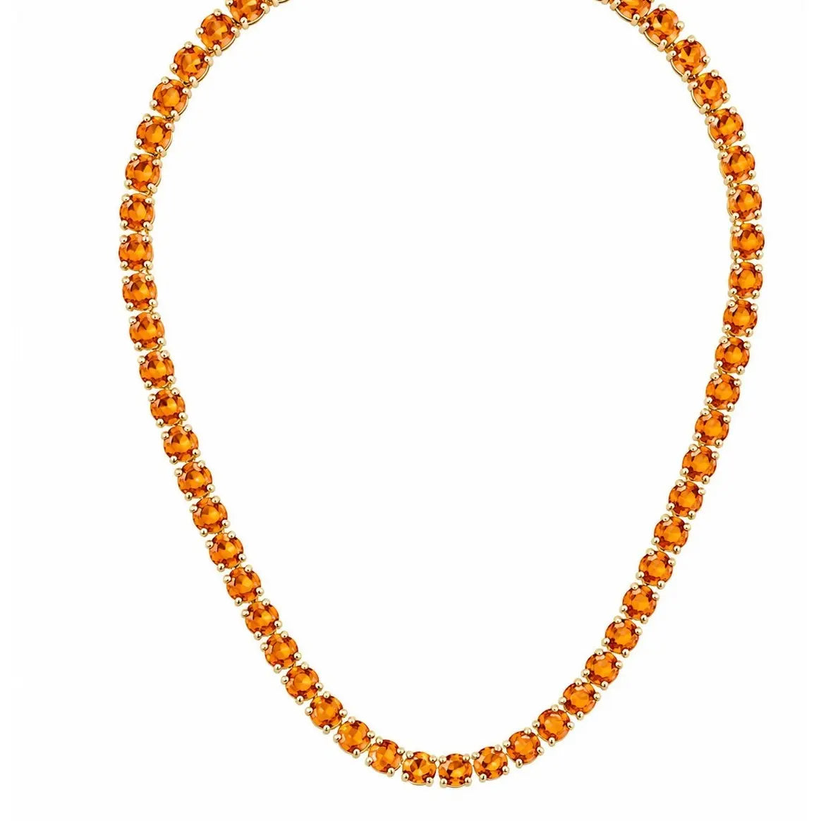 NECKLACE RIVIERA ORANGE APEROL 6MM CUBIC ZIRCONIA