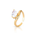 RING TEAR DROP CUBIC ZIRCONIA ADJUSTABLE