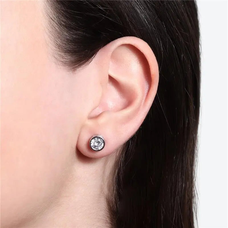 BRINCOS DE ZIRCÃO CÚBICO 6mm