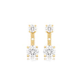 EARRINGS EAR JACKET CUBIC ZIRCONIA 5MM+8MM