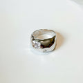 RING ORGANIC WITH CRYSTALS size 🇧🇷 20/🇺🇸8