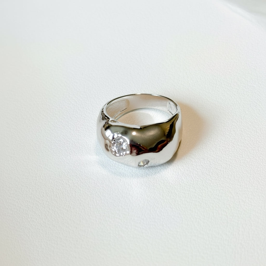 RING ORGANIC WITH CRYSTALS size 🇧🇷 20/🇺🇸8