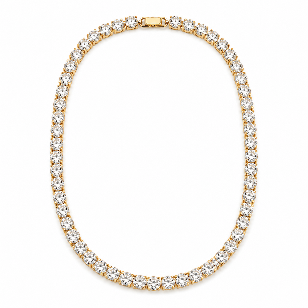 NECKLACE CUBIC ZIRCONIA RIVIERA 6mm