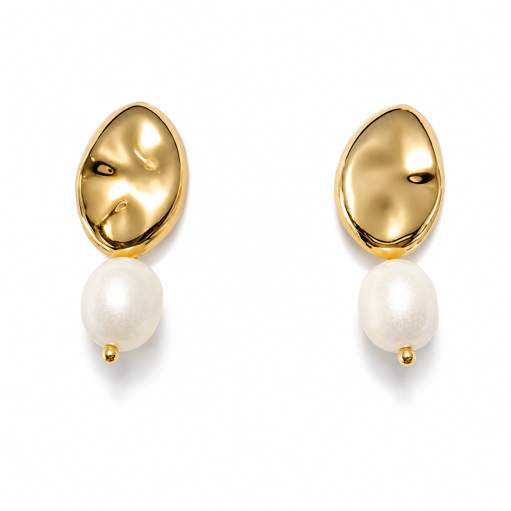 EARRINGS ORGANIC WITH PEARL
