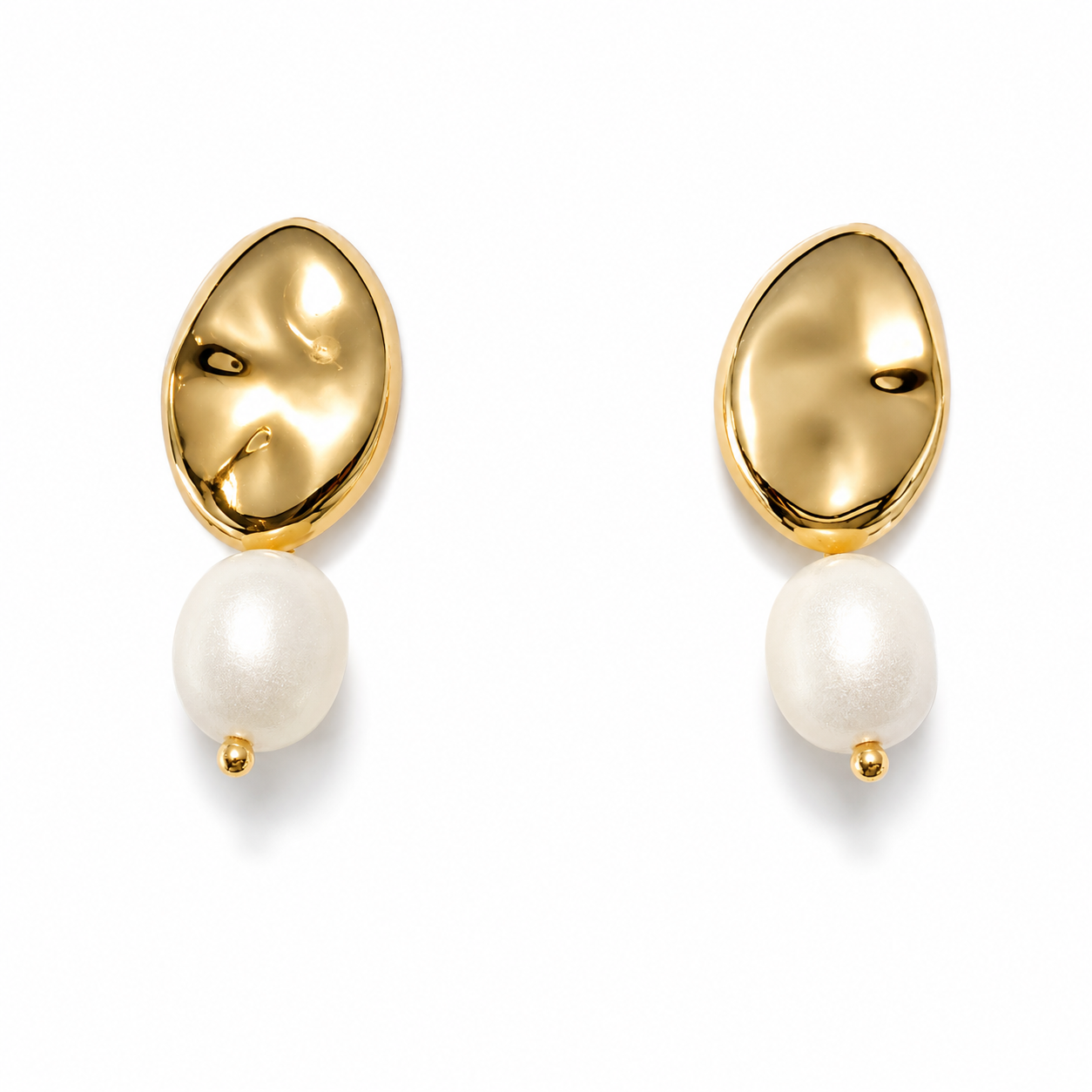 EARRINGS ORGANIC WITH PEARL