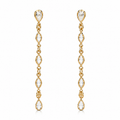 EARRINGS LONG THREAD CUBIC ZIRCONIA