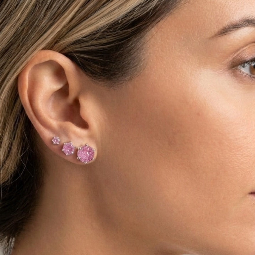 EARRING STUDS TRIO FUSION CANDY COLOR CRYSTAL