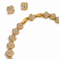 EARRINGS+NECKLACE SET RIVIERA CLOVER