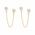 EARRING THREADER 2 CUBIC ZIRCONIAS