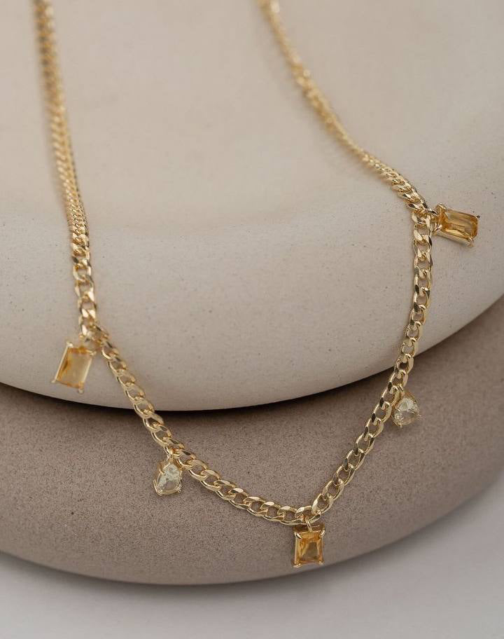 NECKLACE YELLOW CITRINE TONES