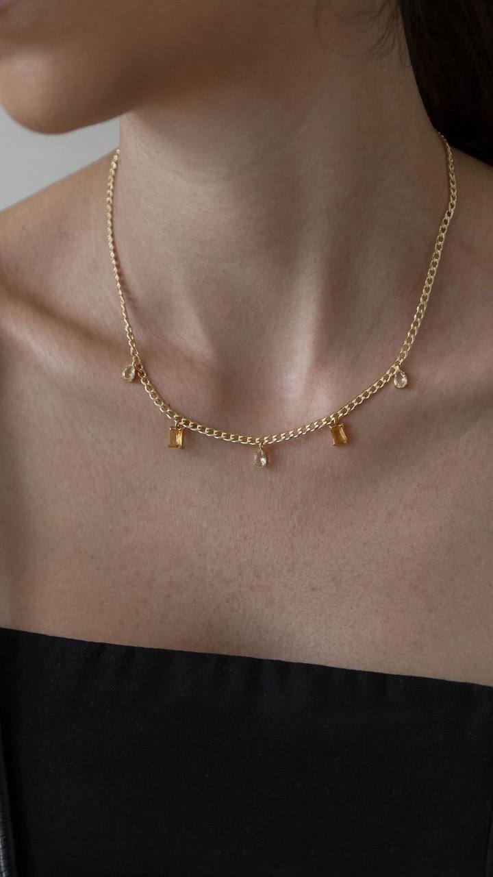 NECKLACE YELLOW CITRINE TONES