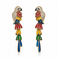 EARRINGS TROPICALIA ENAMEL AND CUBIC ZIRCONIA