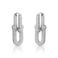 EARRINGS U SHAPE STUDDED CUBIC ZIRCONIA