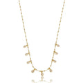 NECKLACE 9 CUBIC ZIRCONIA ROUND PENDANTS