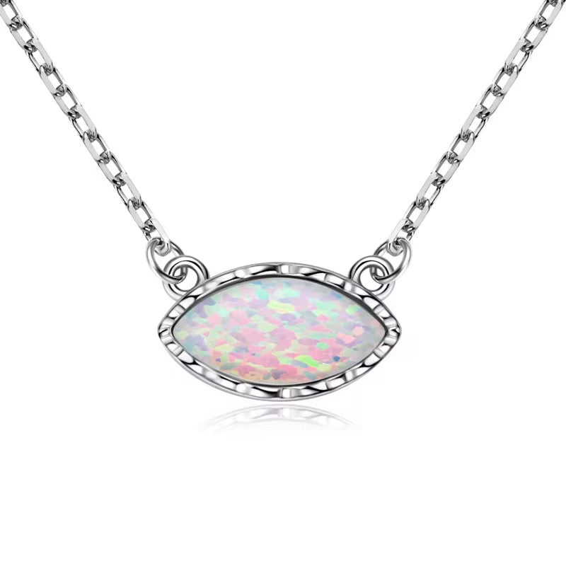 NECKLACE OPAL 925 STERLING SILVER