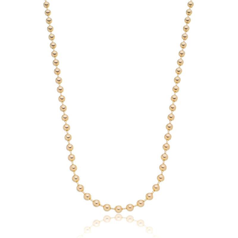 NECKLACE SPHERE 4MM 60CM LONG