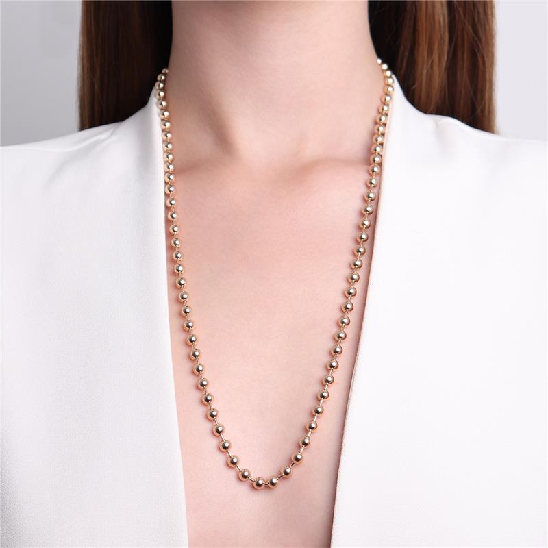 NECKLACE SPHERE 4MM 60CM LONG