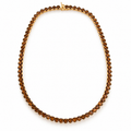 NECKLACE RIVIERA COFFEE BROWN CUBIC ZIRCON 4mm