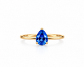 RING MINI TEAR DROP BLUE SAPPHIRE CUBIC ZIRCONIA