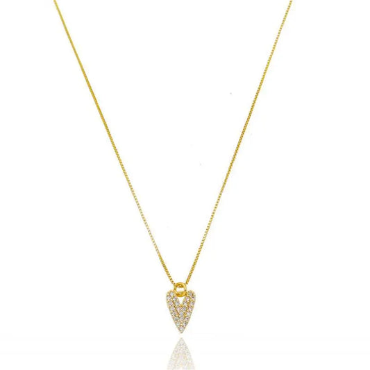 NECKLACE MINI HEART CRYSTALS