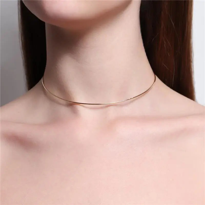 NECKLACE CHOKER THIN WIRE