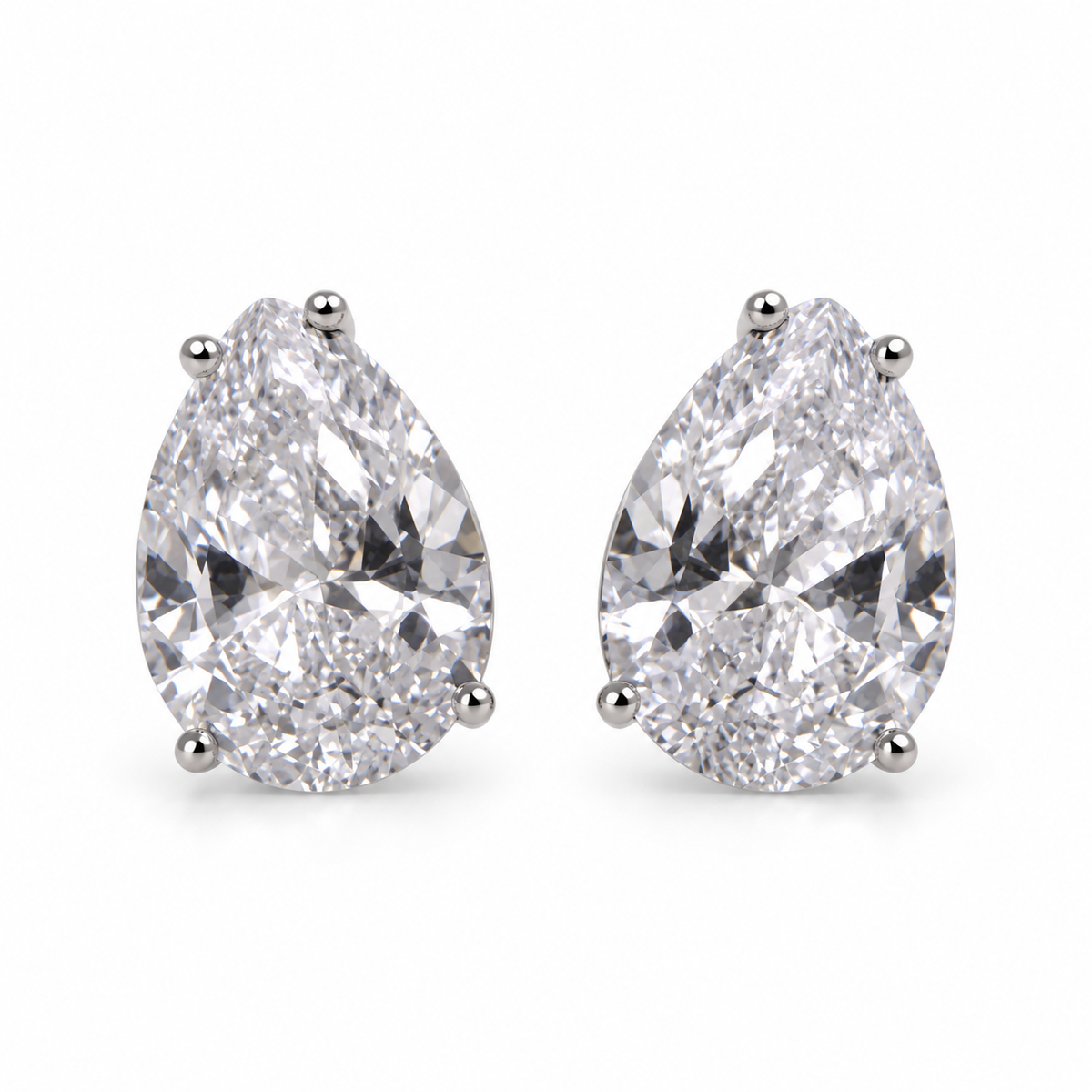 EARRING STUDS CLASSIC TEAR DROP CUBIC ZIRCON