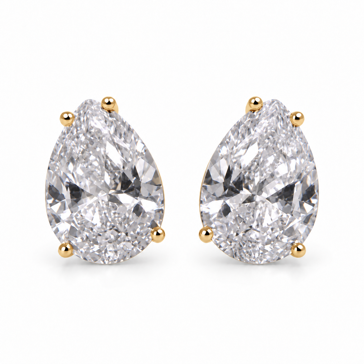 EARRING STUDS CLASSIC TEAR DROP CUBIC ZIRCON