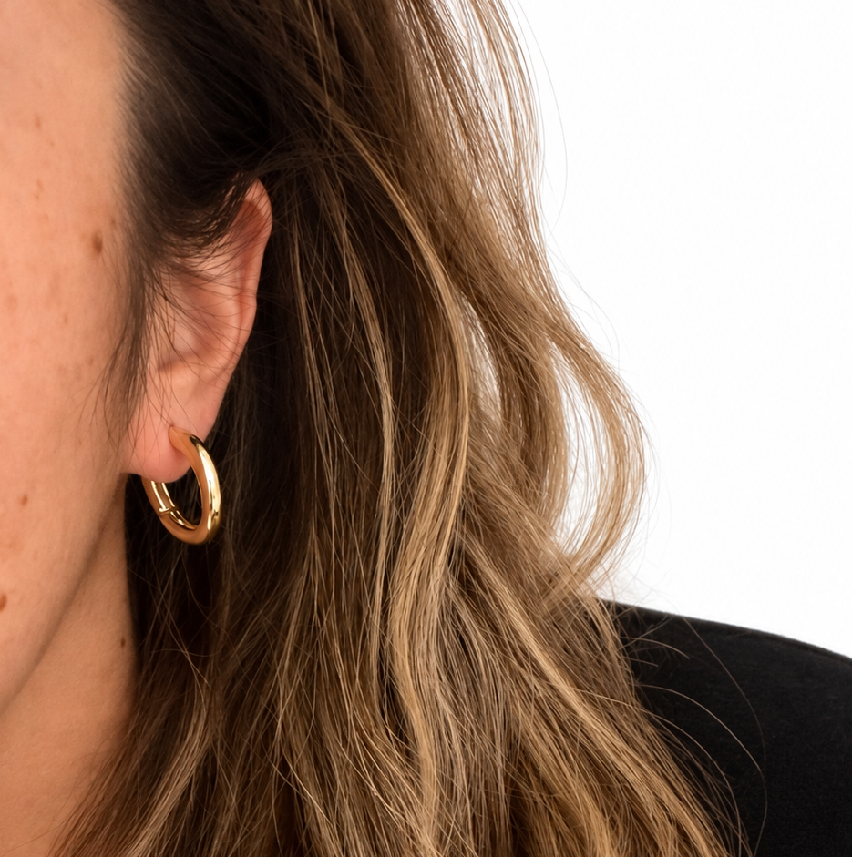EARRING OVAL HOOPS