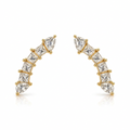 EARRING CLIMBERS GEOMETRIC CUBIC ZIRCONIA