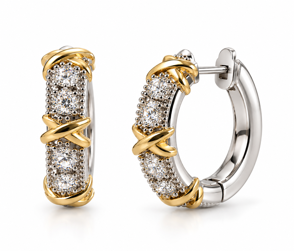 EARRING HOOPS X DUO PLATING