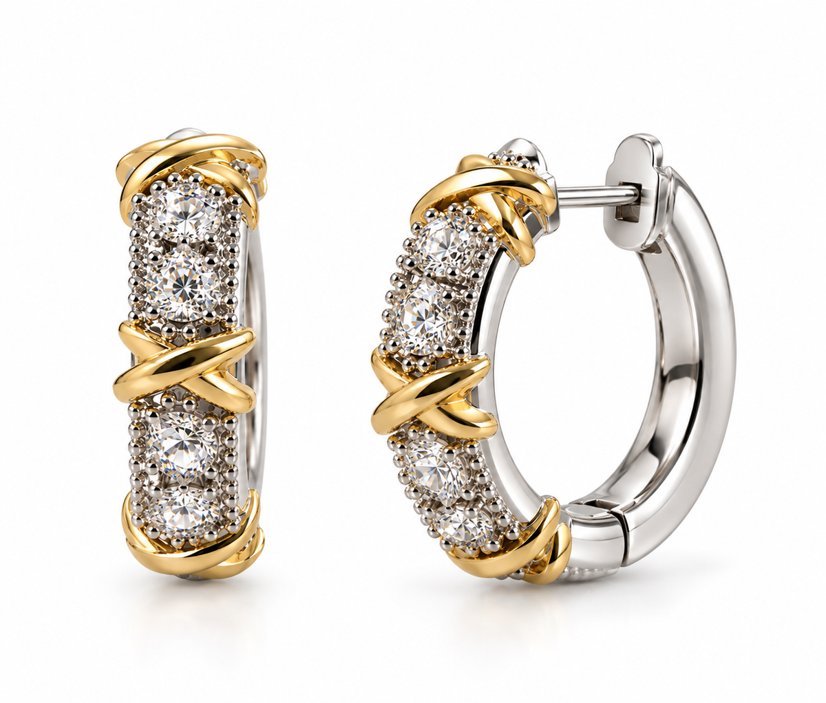 EARRING HOOPS X DUO PLATING
