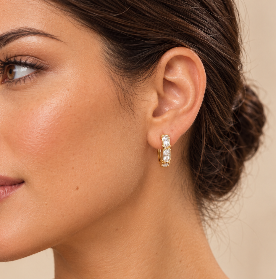 EARRING HOOPS X DUO PLATING