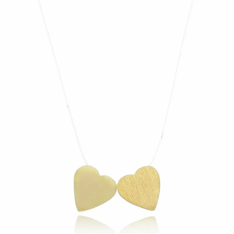 NECKLACE NYLON STRING 2 HEARTS