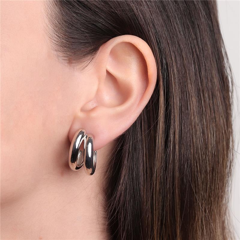 EARRING DOUBLE TUBE HOOPS