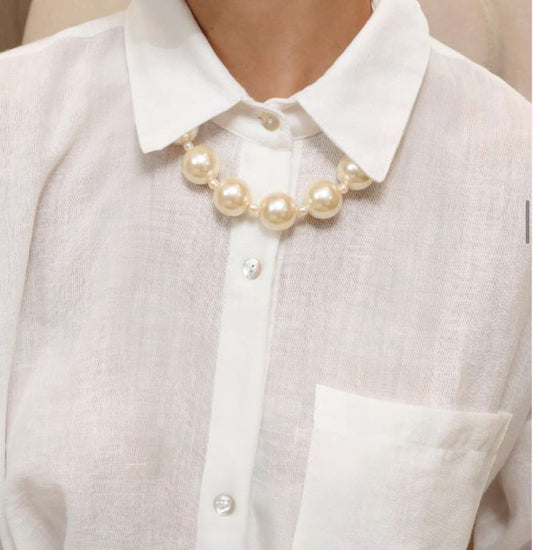 NECKLACE CHUNKY PEARLS