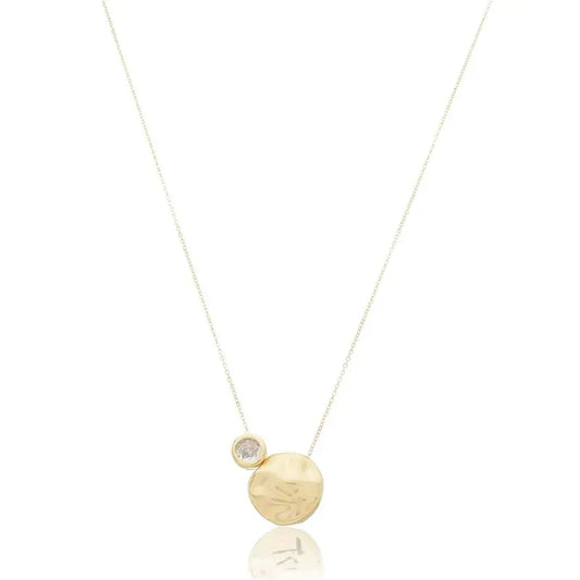 NECKLACE ORGANIC ROUND WITH CUBIC ZIRCON