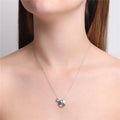NECKLACE ORGANIC ROUND WITH CUBIC ZIRCON