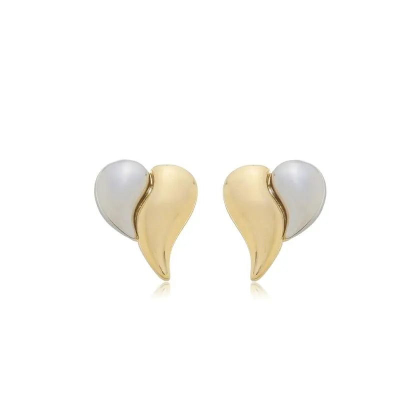 EARRING DUO PLATED 2 TEARDROPS