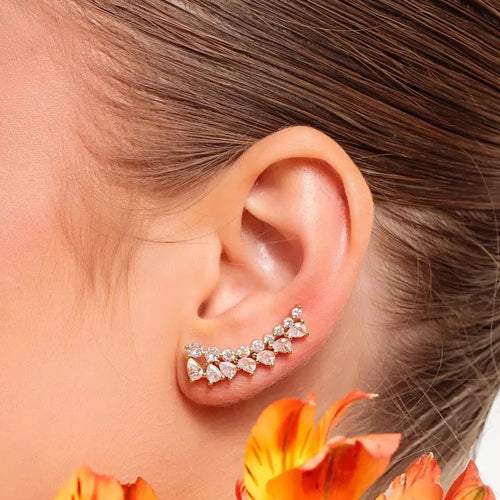 EARRING CLIMBERS CUBIC ZIRCONIA