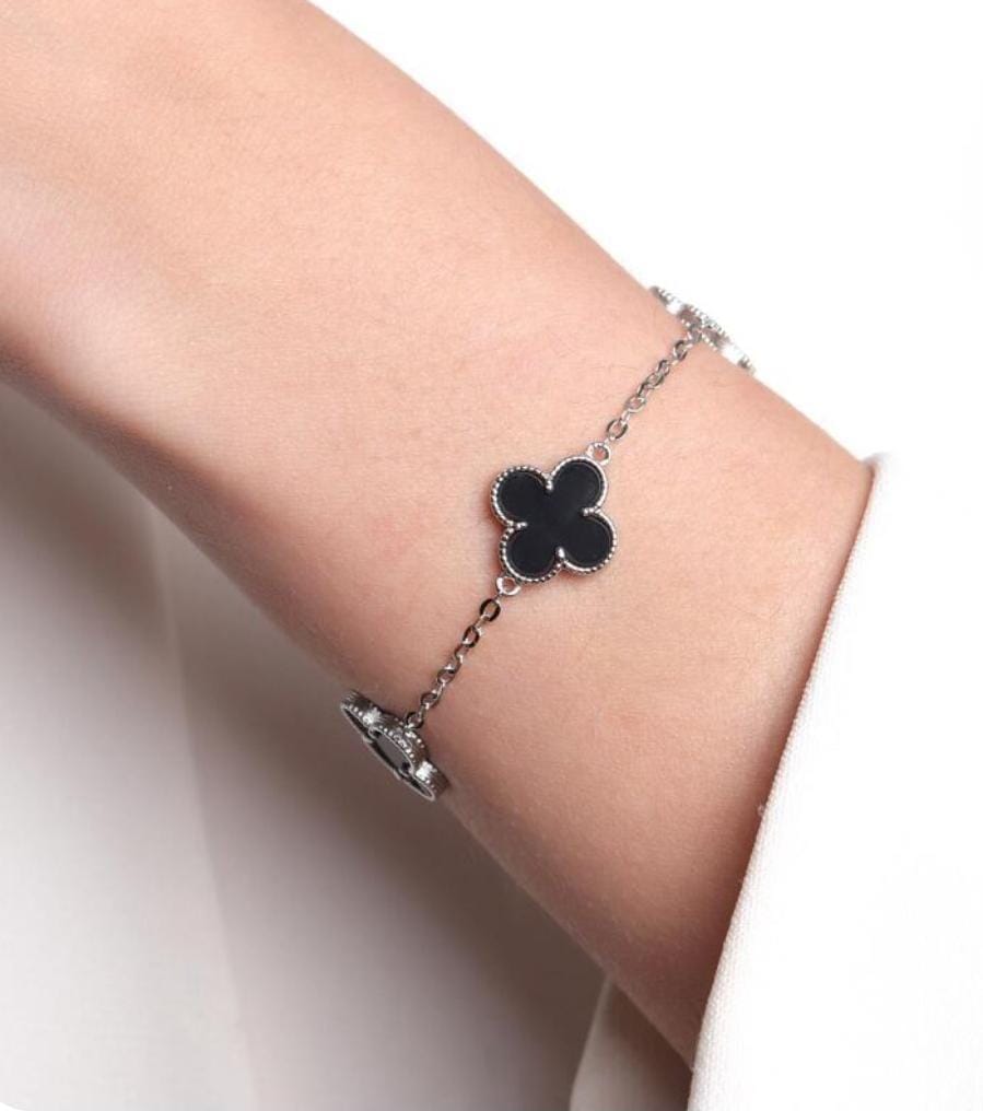 BRACELET 3 CLOVES VC BLACK