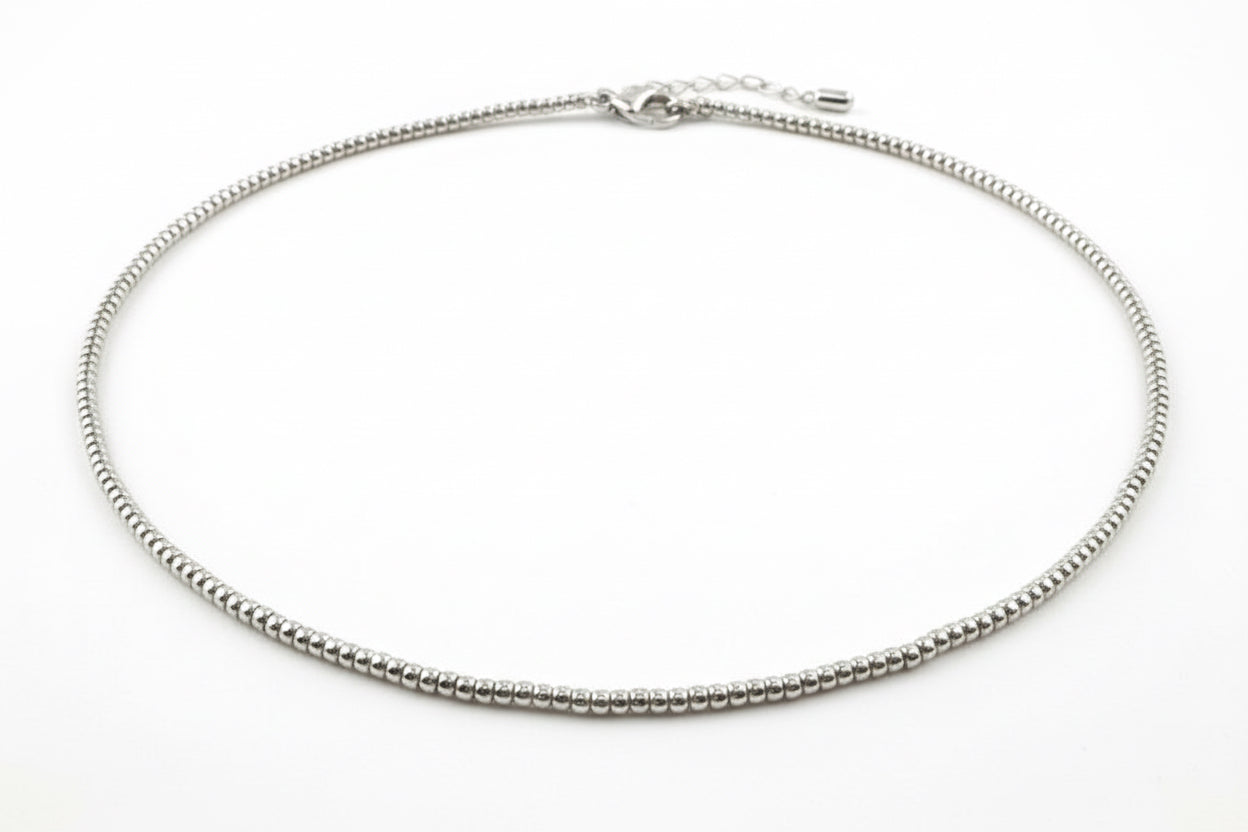 NECKLACE CHOKER WIRE MINI SPHERES