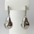 EARRING HOOP HUGGIES ORGANIC TEARDROP