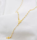 NECKLACE ROSARY ST BENEDICT PEARLS