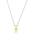 NECKLACE RIVIERA CUBIC ZIRCON WITH INITIAL PLAQUE