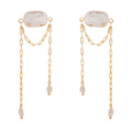EARRINGS BARROQUE PEARLS AND CHAINS BY MADENNA