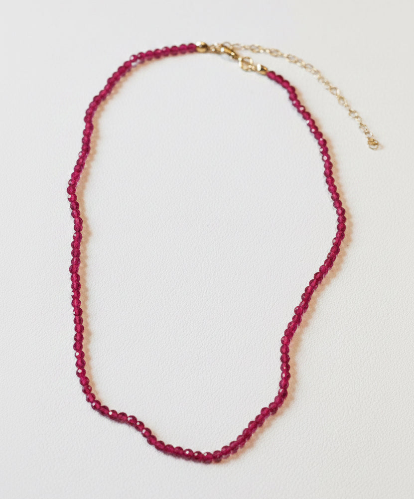 NECKLACE CRYSTAL FUCSIA PINK