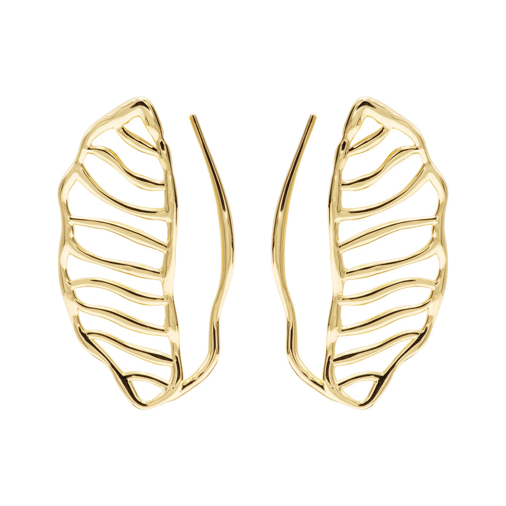 EARRINGS LEAF SKELETON ORGANIC BY MADENNA