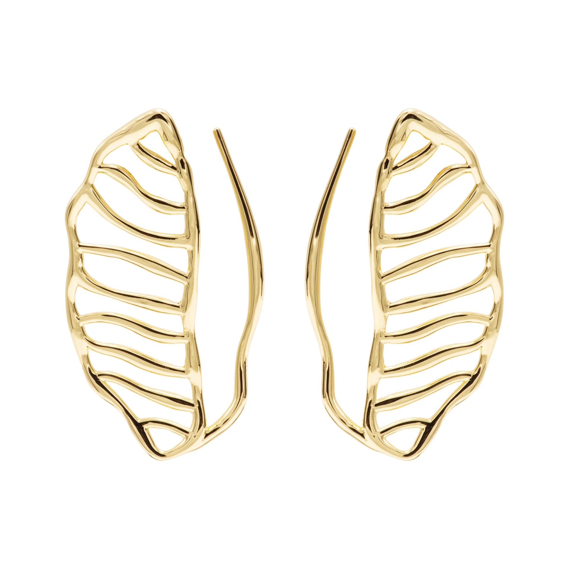 EARRINGS LEAF SKELETON ORGANIC BY MADENNA