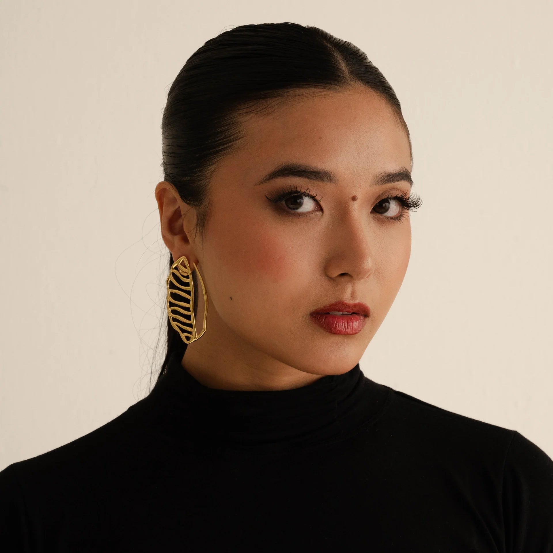 EARRINGS LEAF SKELETON ORGANIC BY MADENNA